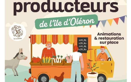 Affiche marché de producteur MOPS / CDC Ile d'Oléron du 19 juin 2026